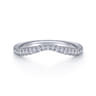 14K White Gold Matching Wedding Band - 0.16 ct