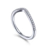14K White Gold Matching Wedding Band - 0.16 ct