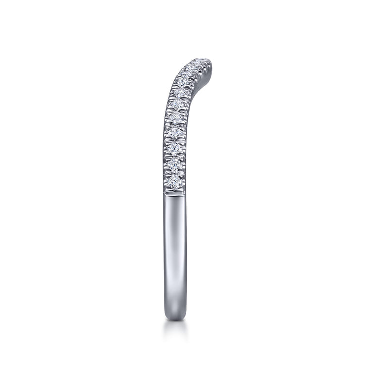 14K White Gold Matching Wedding Band - 0.16 ct - Shot 5