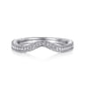 14K White Gold Matching Wedding Band - 0.13 ct