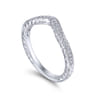 14K White Gold Matching Wedding Band - 0.13 ct