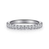 14K White Gold Matching Wedding Band - 0.38 ct