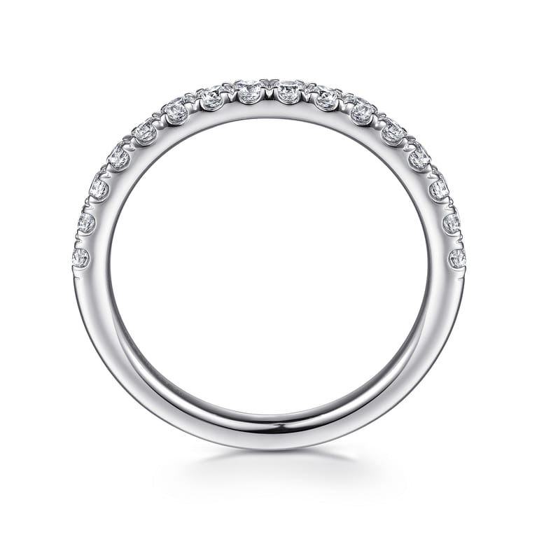 14K White Gold Matching Wedding Band - 0.38 ct - Shot 2