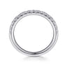 14K White Gold Matching Wedding Band - 0.38 ct