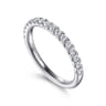 14K White Gold Matching Wedding Band - 0.38 ct