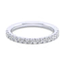 14K White Gold Matching Wedding Band - 0.38 ct
