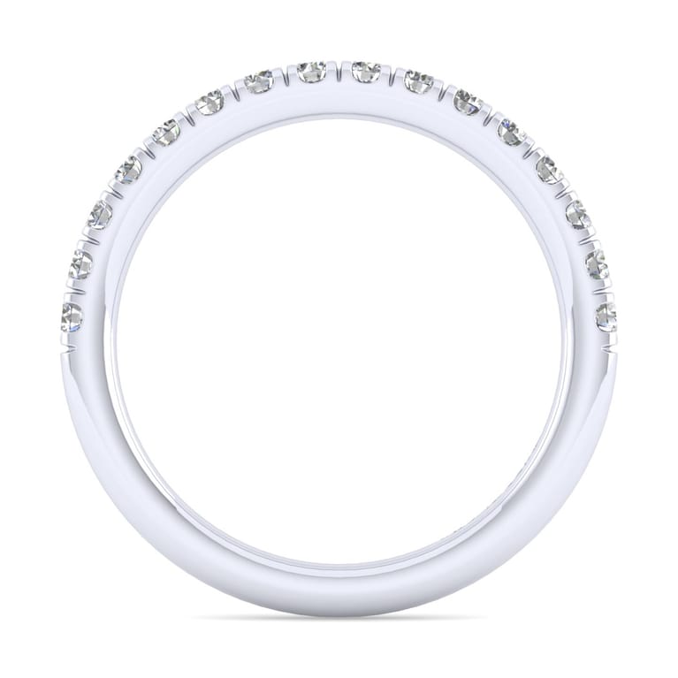 14K White Gold Matching Wedding Band - 0.38 ct - Shot 2