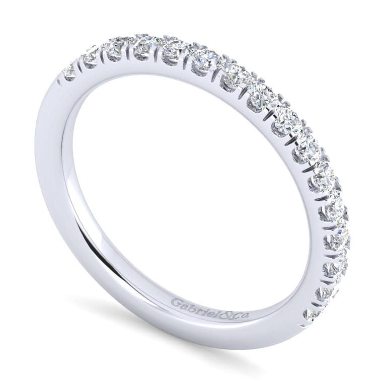14K White Gold Matching Wedding Band - 0.38 ct - Shot 3
