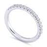 14K White Gold Matching Wedding Band - 0.38 ct