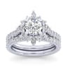 14K White Gold Matching Wedding Band - 0.38 ct