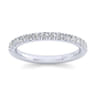 14K White Gold Matching Wedding Band - 0.38 ct