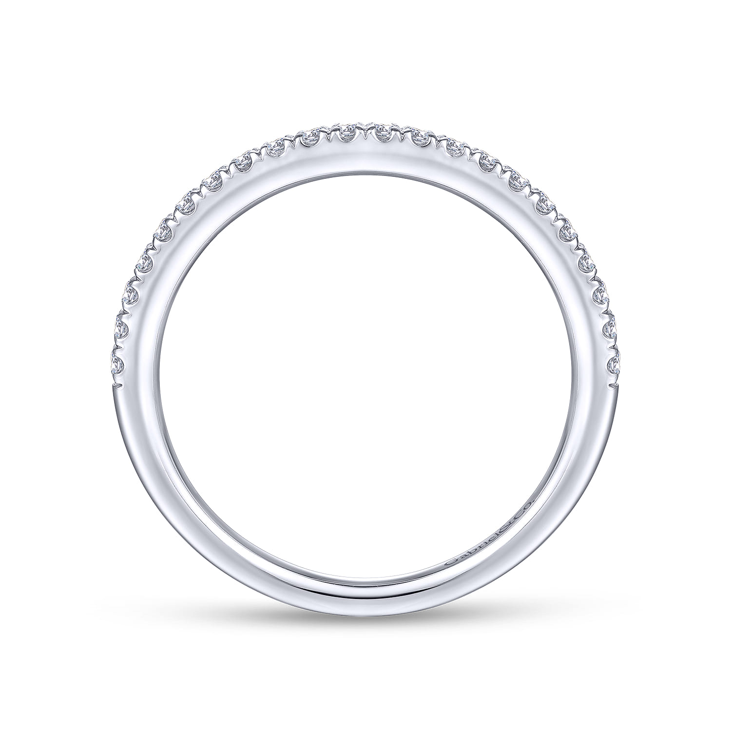 14K White Gold Matching Wedding Band - 0.2 ct - Shot 2