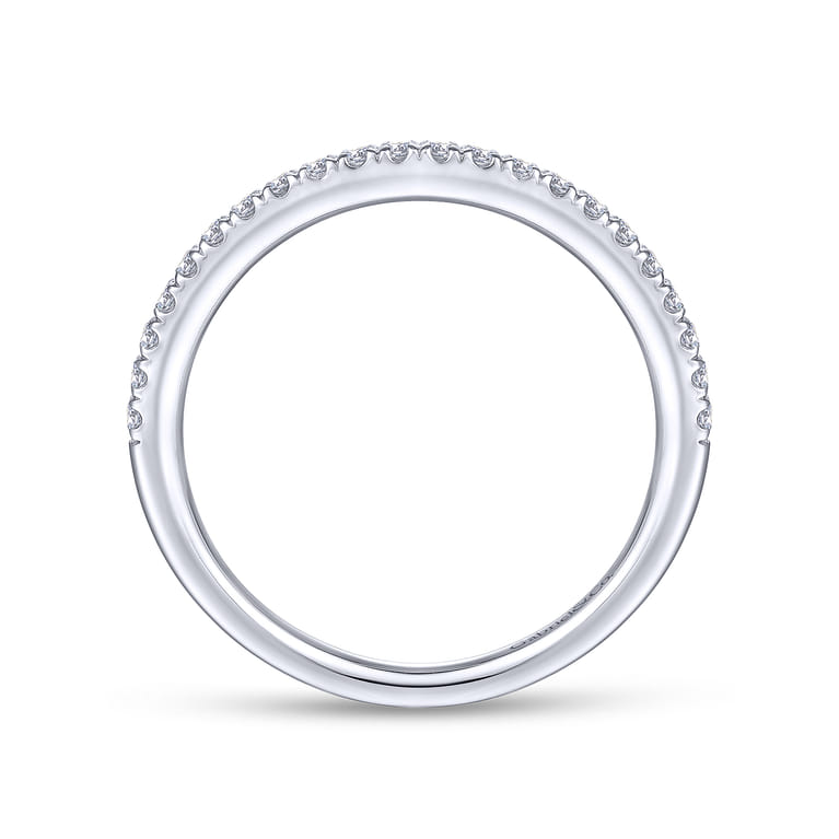 14K White Gold Matching Wedding Band - 0.2 ct - Shot 2