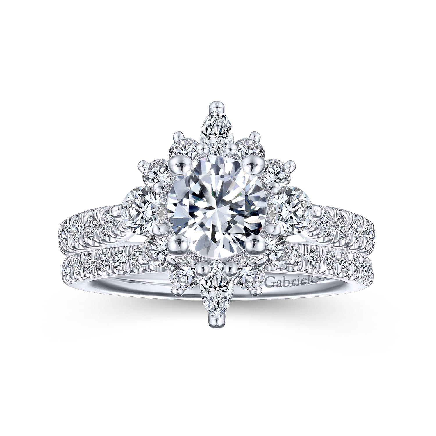 14K White Gold Matching Wedding Band - 0.2 ct - Shot 4