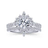14K White Gold Matching Wedding Band - 0.2 ct
