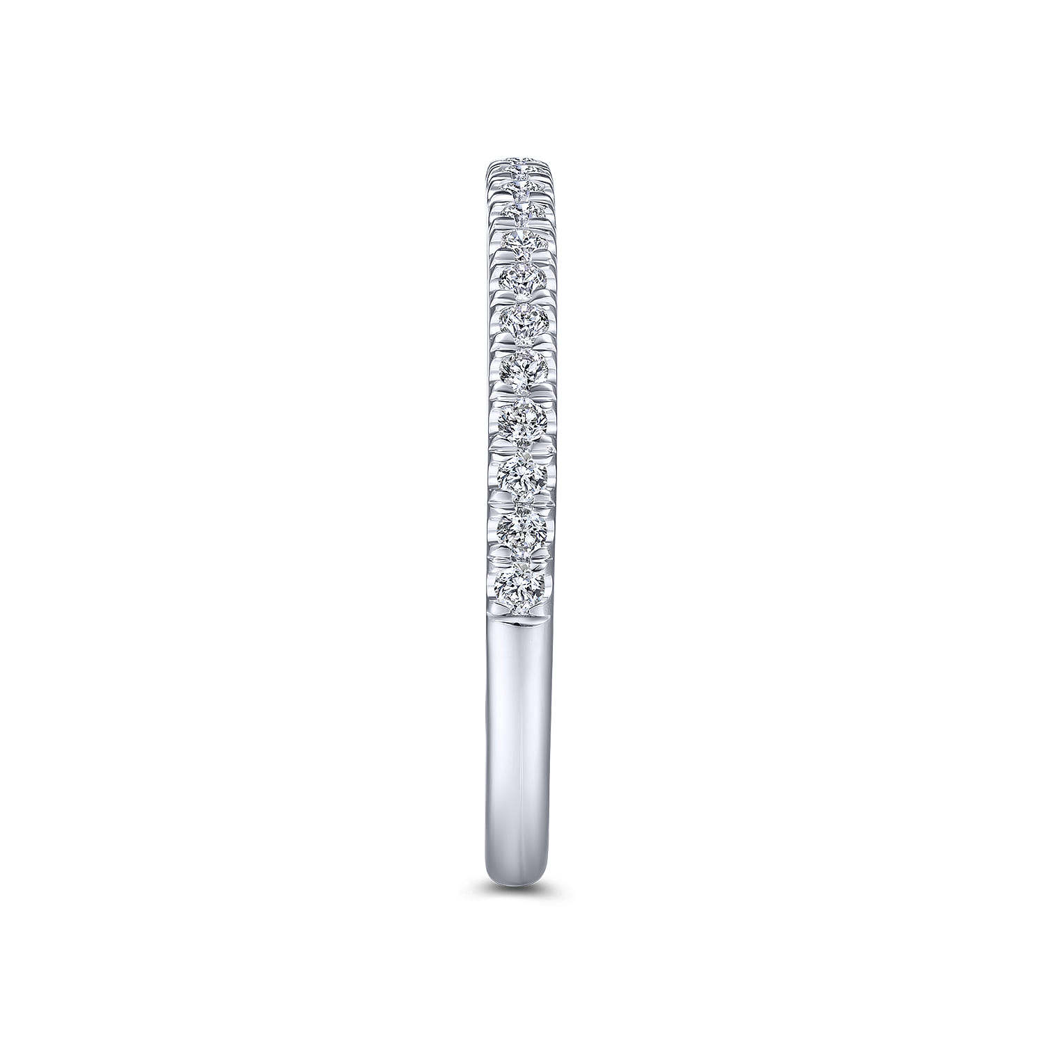 14K White Gold Matching Wedding Band - 0.2 ct - Shot 5