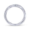 14K White Gold Matching Wedding Band - 0.38 ct