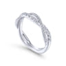 14K White Gold Matching Wedding Band - 0.38 ct