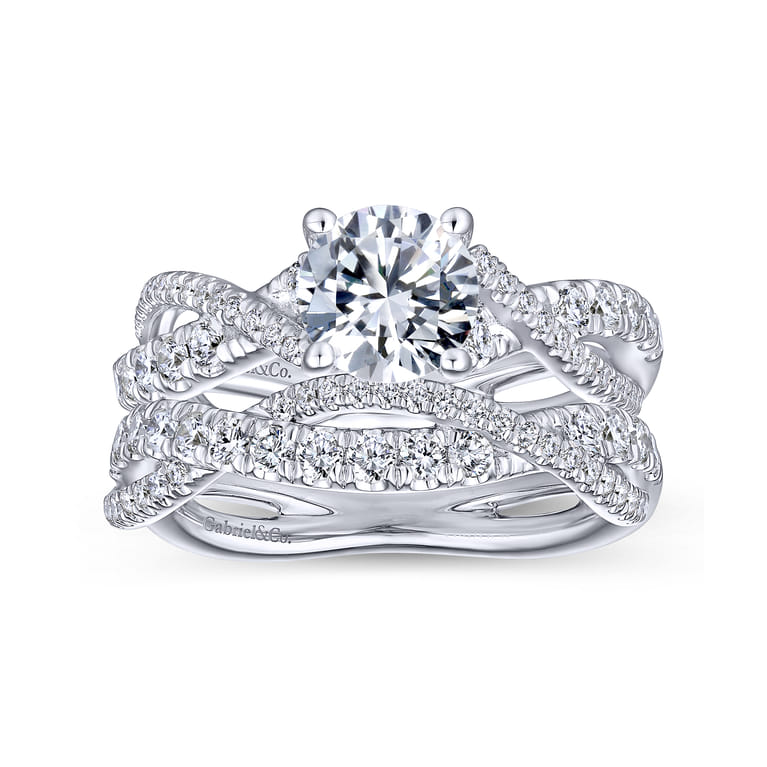14K White Gold Matching Wedding Band - 0.38 ct - Shot 4