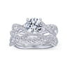 14K White Gold Matching Wedding Band - 0.38 ct