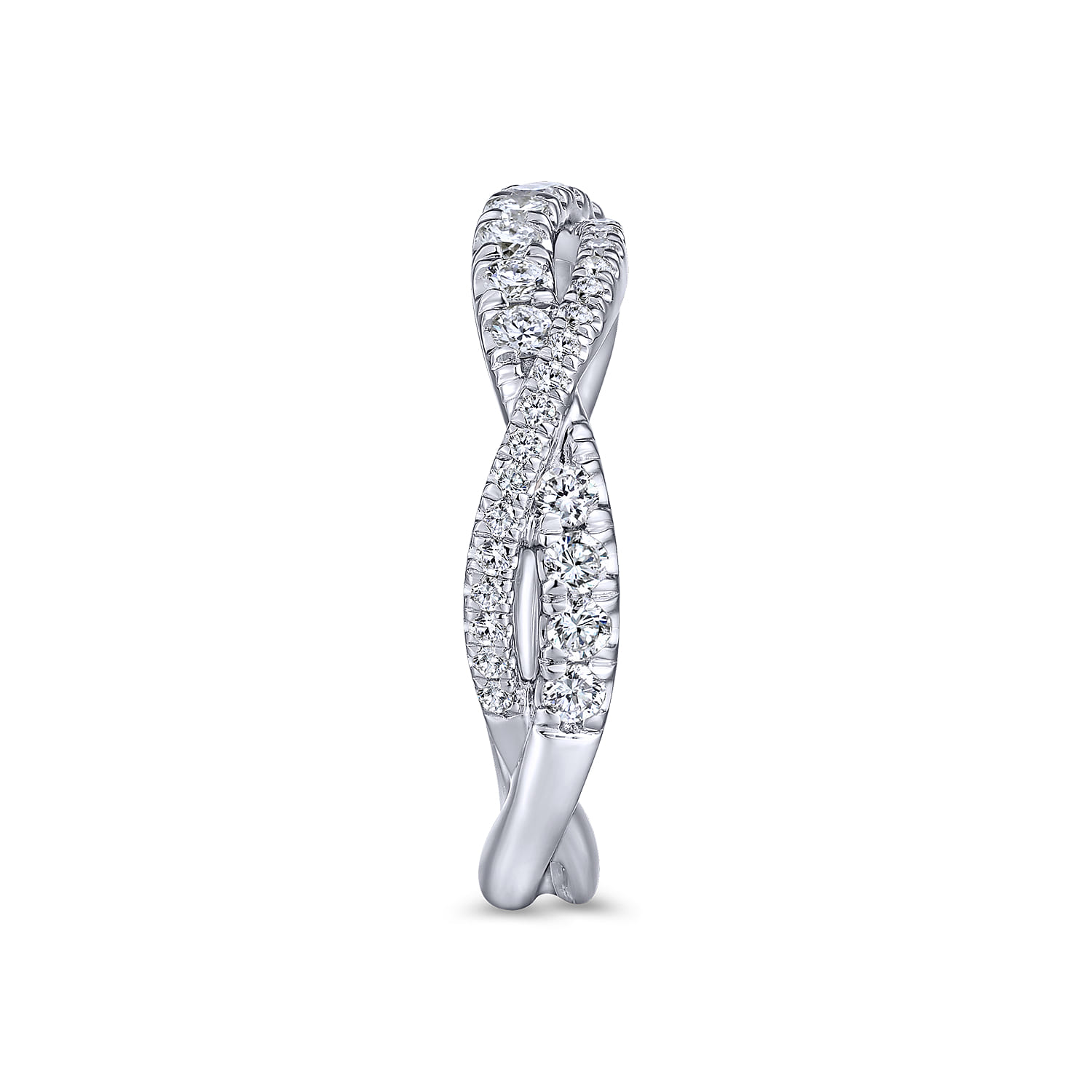 14K White Gold Matching Wedding Band - 0.38 ct - Shot 5