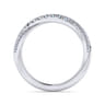 14K White Gold Matching Wedding Band - 0.38 ct