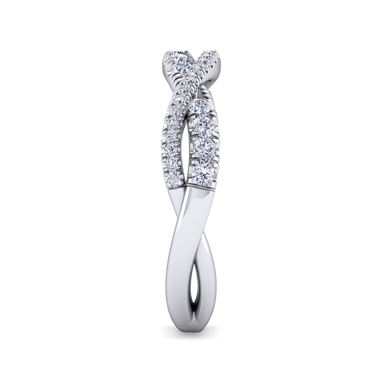 14K White Gold Matching Wedding Band - 0.38 ct - Shot 4