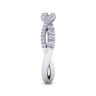 14K White Gold Matching Wedding Band - 0.38 ct