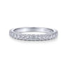 14K White Gold Matching Wedding Band - 0.5 ct