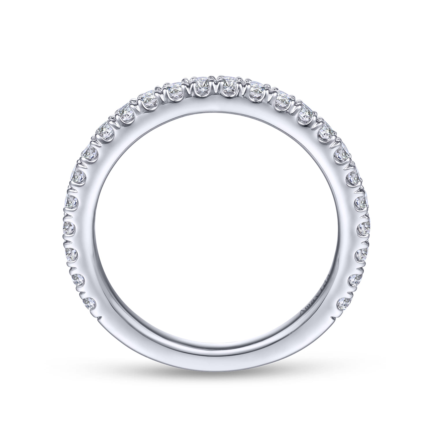 14K White Gold Matching Wedding Band - 0.5 ct - Shot 2