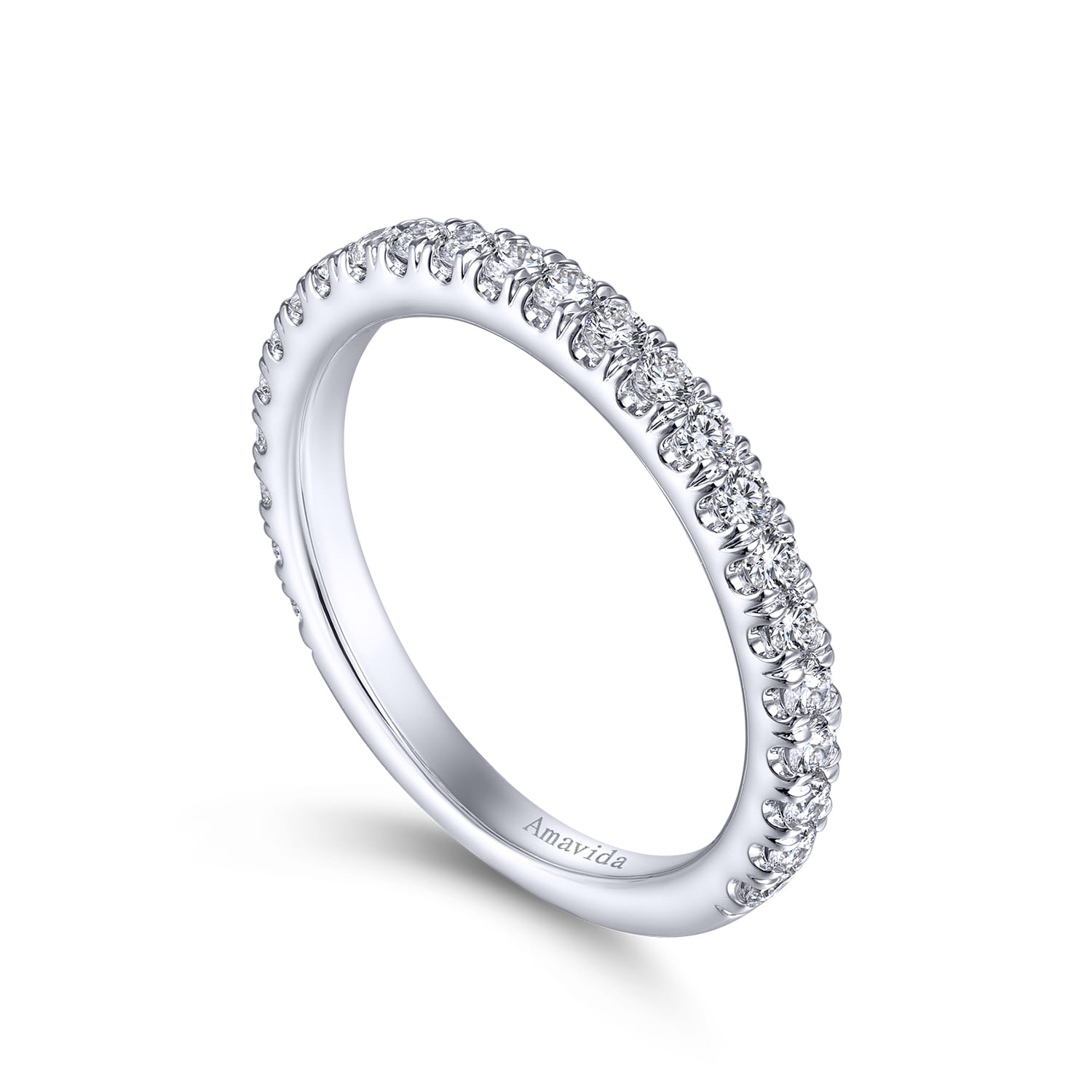 14K White Gold Matching Wedding Band - 0.5 ct - Shot 3