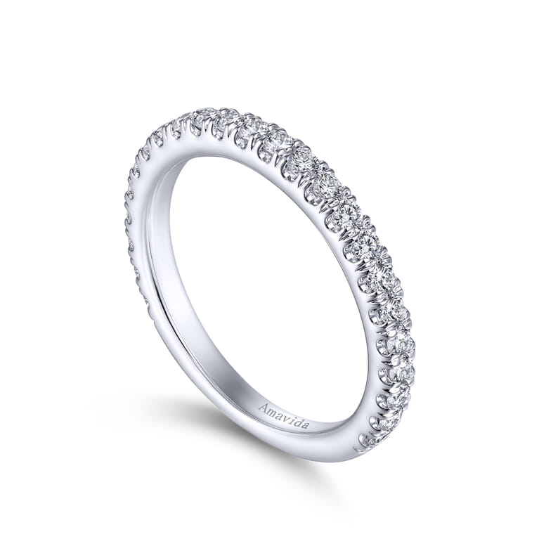 14K White Gold Matching Wedding Band - 0.5 ct - Shot 3