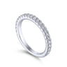14K White Gold Matching Wedding Band - 0.5 ct