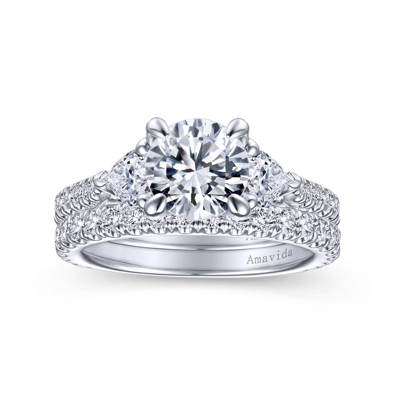 14K White Gold Matching Wedding Band - 0.5 ct - Shot 4
