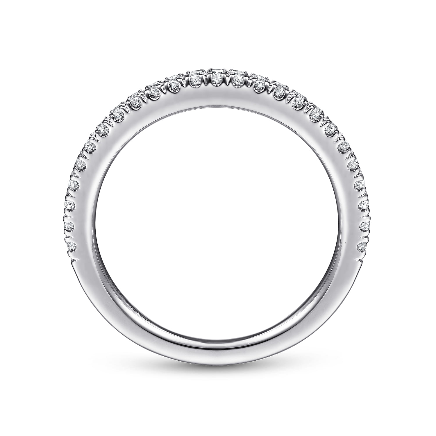 14K White Gold Matching Wedding Band - 0.26 ct - Shot 2