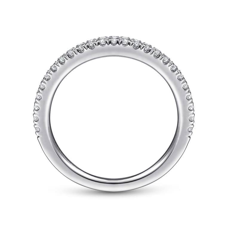 14K White Gold Matching Wedding Band - 0.26 ct - Shot 2