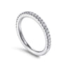 14K White Gold Matching Wedding Band - 0.26 ct