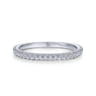 14K White Gold Matching Wedding Band - 0.34 ct