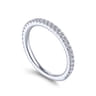 14K White Gold Matching Wedding Band - 0.34 ct