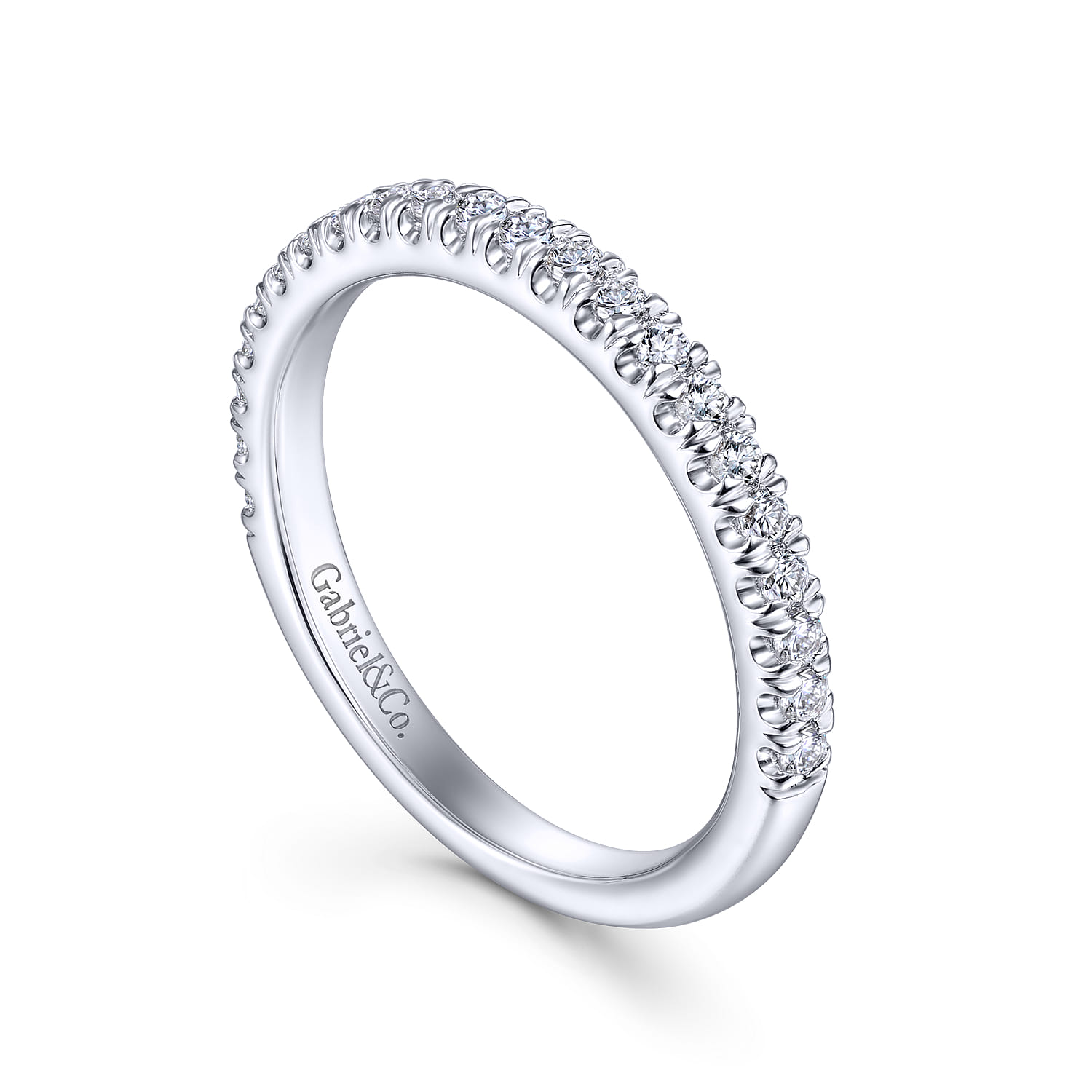 14K White Gold Matching Wedding Band - 0.31 ct - Shot 3