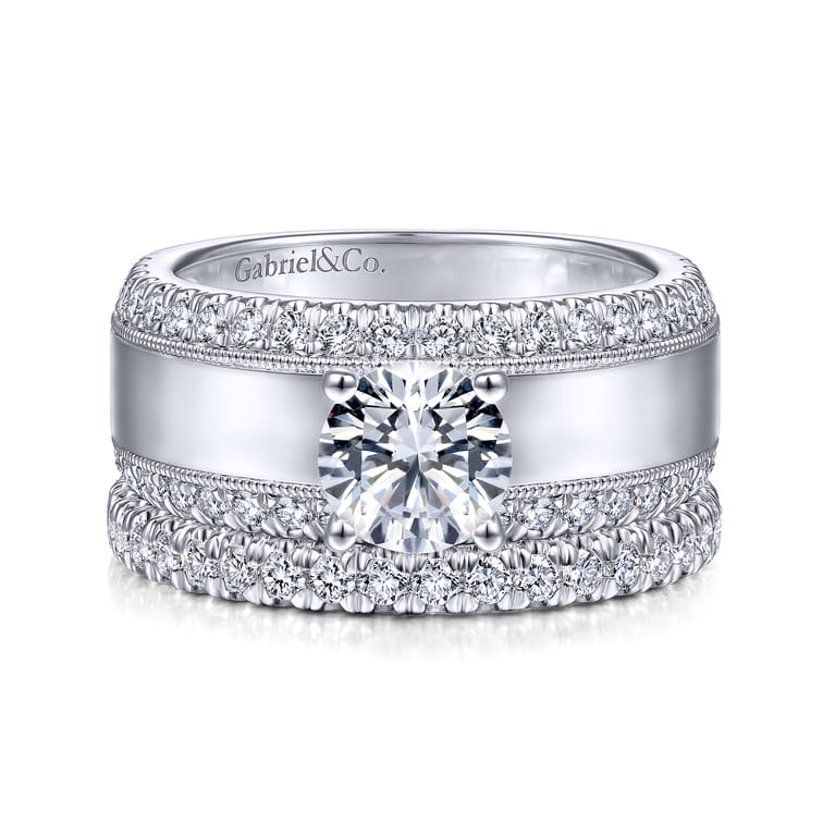 14K White Gold Matching Wedding Band - 0.31 ct - Shot 4