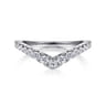 14K White Gold Matching Wedding Band - 0.41 ct