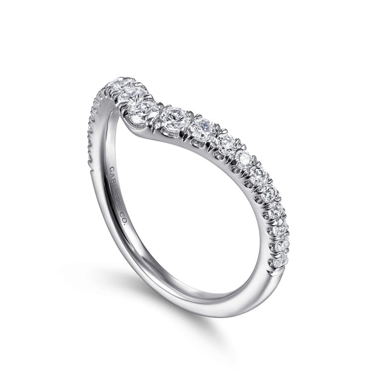 14K White Gold Matching Wedding Band - 0.41 ct - Shot 3