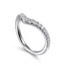 14K White Gold Matching Wedding Band - 0.41 ct