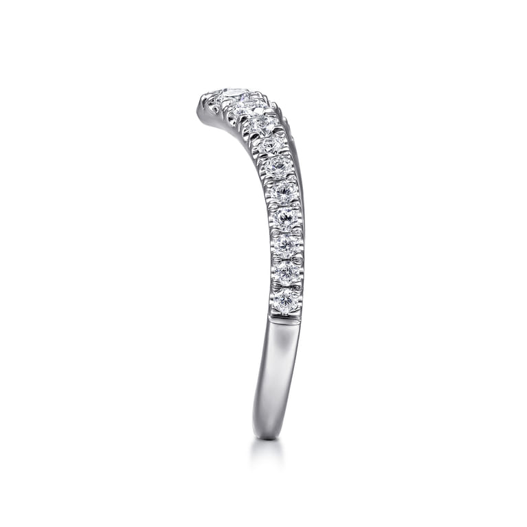 14K White Gold Matching Wedding Band - 0.41 ct - Shot 5
