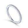 14K White Gold Matching Wedding Band - 0.35 ct