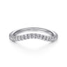 14K White Gold Matching Wedding Band - 0.28 ct