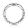14K White Gold Matching Wedding Band - 0.28 ct