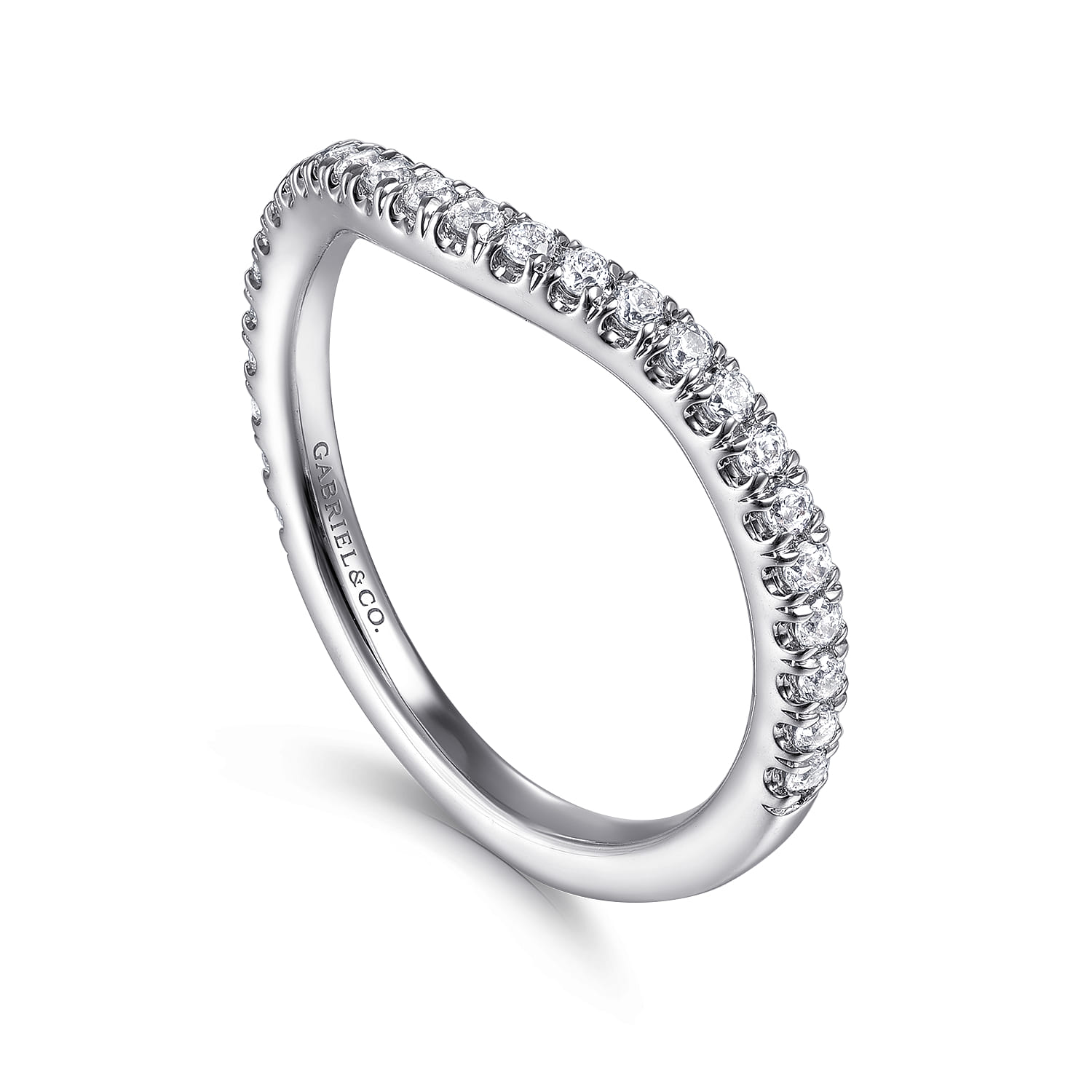 14K White Gold Matching Wedding Band - 0.28 ct - Shot 3