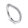 14K White Gold Matching Wedding Band - 0.28 ct